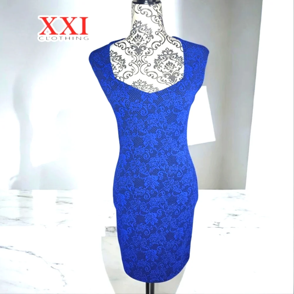 princess polly baby blue dress Navy Floral Print Lace Stretch Dress